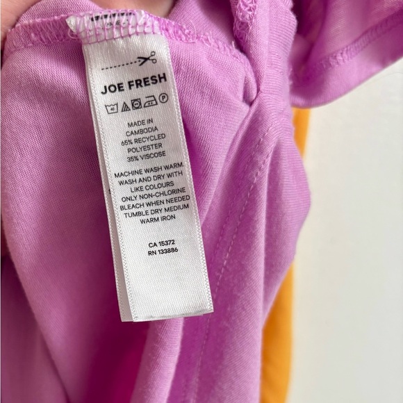 Joe Fresh pair of Women's Purple and Yellow Short Sleeve Tees - Picture 3 of 9